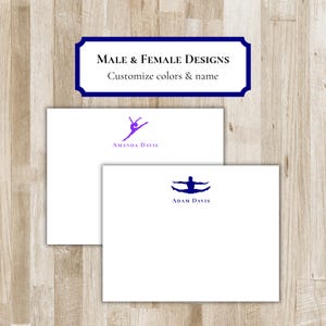 Gymnastics Flat Notecards