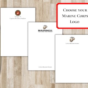Libreta de notas personalizada con el sello del Cuerpo de Marines / Libreta del Cuerpo de Marines de EE. UU. / Regalo militar / Regalo para veteranos de la Marina / Aficionado al Cuerpo de Marines de EE. UU. / Papelería de los Marines de EE. UU.