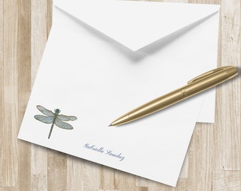 Libellen-Briefpapier-Set | Libelle Briefpapier | Libelle Grußkarten | Elegante Geschenkidee