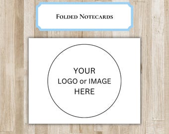 Folded Notecards Custom Business Stationery |  Folded Notecards with your Company Logo / Image or Text of your choice | Business Stationary