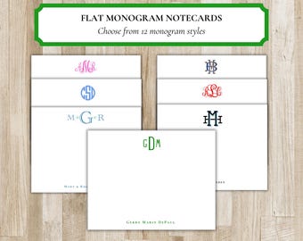 Monogram Stationery Set | Elegant Monogram Stationary | Custom Notecards | Couples Gift | Engagement Gift | Wedding Thank You Notes