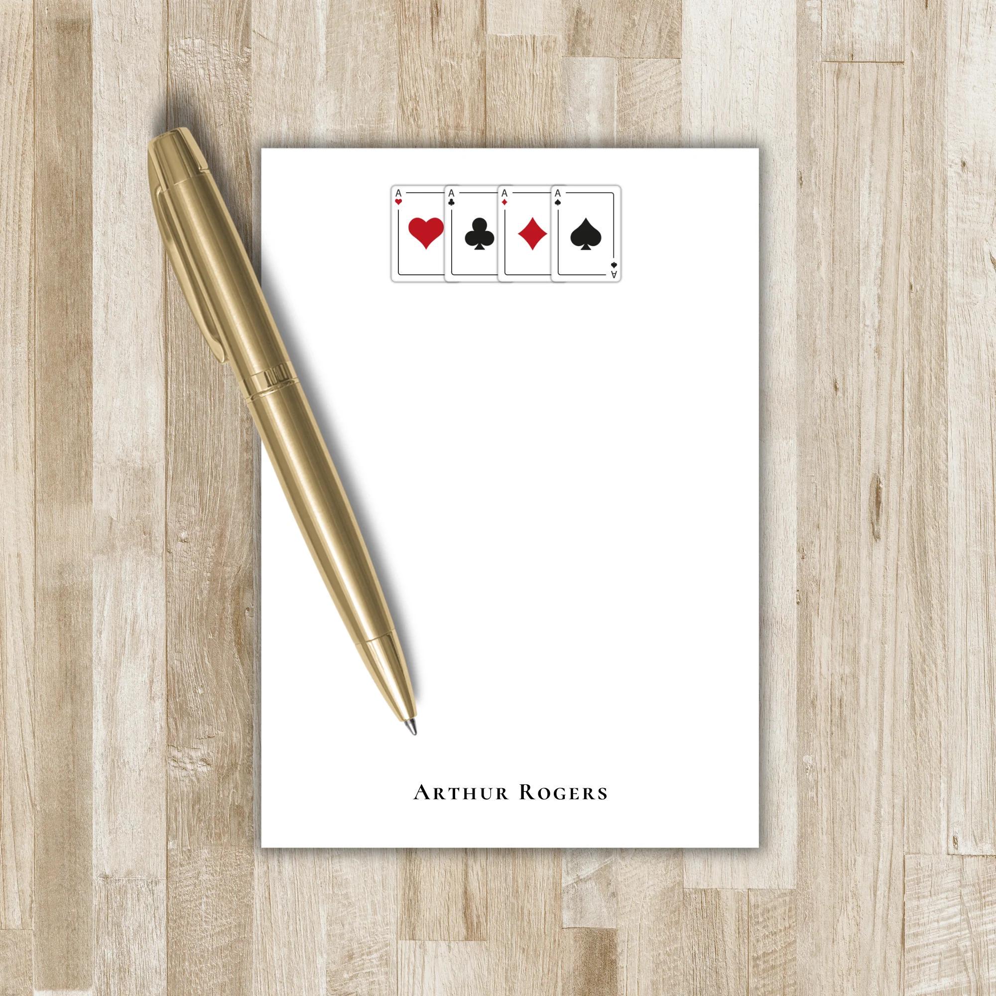 Personalized Bridge Notepad | Card Playing Notepad | Notepad for Card ...