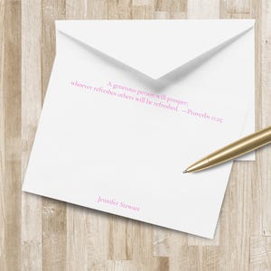 Notas de Agradecimento Cristãs - Uma Pessoa Generosa Prosperará - Provérbios 11:25 | Papelaria Cristã / Papelaria / Notas de Agradecimento Cristãs