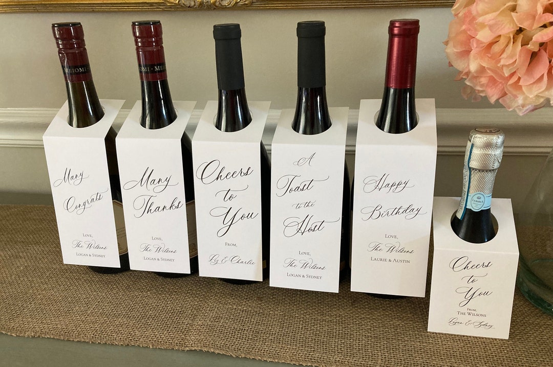 Personalized Wine Tags Custom Prosecco & Champagne Tags Mini Prosecco