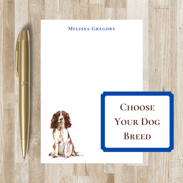 Personalized Dog Notepad | Dog Lover Gift | Customize with Dog of your Choice & Name | Customize with Multiple Dogs