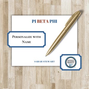 Personalized Pi Beta Phi Stationery | Pi Phi Flat Notecards | Pi Beta Phi Sorority Stationary Set | Big / Little Sister Gift | Bid Day Gift