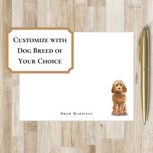 Artigos de papelaria personalizados para cães | Escolha a raça do seu cachorro | Notecards caninos personalizados | Presente para amante de cães | Capacidade de adicionar vários cães