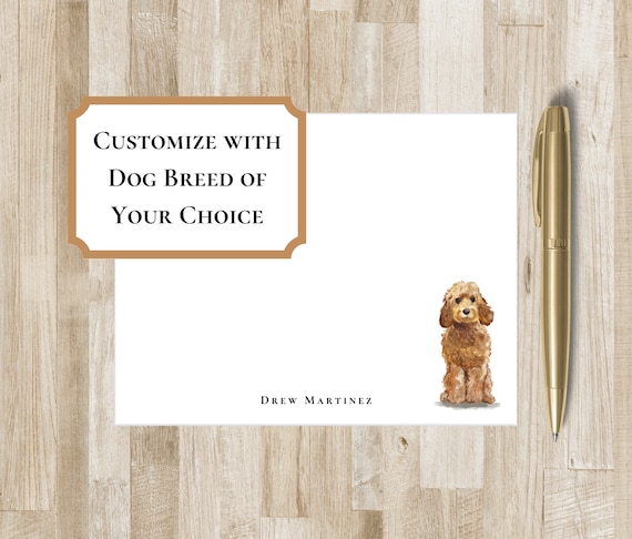 Custom Dog Stationery / Stationary | Choose your dog breed | Custom Canine Notecards | Dog Lover Gift | Ability to add multiple dogs