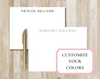 Personalized Colorful Child Stationery | Custom Kid Stationery | Stationary for Girls | Little Boy Notecards
