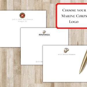 Papelería del Cuerpo de Marines de EE. UU. / Papelería / Regalo para veteranos de la Infantería de Marina / Aficionado al Cuerpo de Marines de EE. UU. / Regalo Semper Fi / Tarjetas de notas del Cuerpo de Marines / The Few The Proud