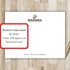 US Marine Core Stationery / Stationary Marines Veteran Gift USMC ...