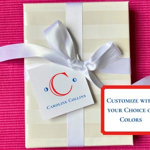 Monogram gift tags. Choose from 12 monogram options. customize in color of your choice. monogram gift tags and monogram stickers. matching monogram stationery and monogram notepads available. customize and personalize with your name and initials.