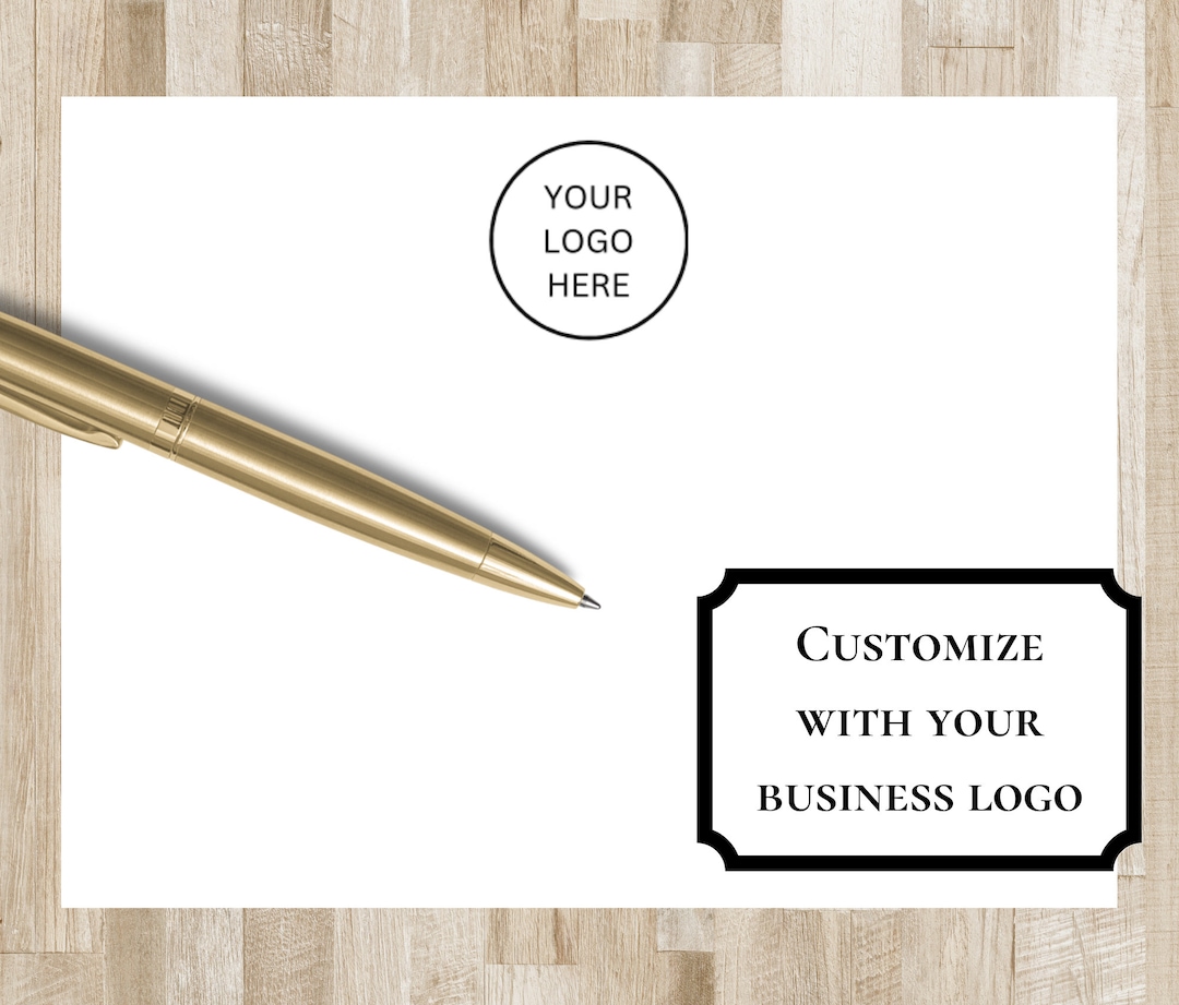 Custom Business Stationery Custom Notecards With Your Company Logo or