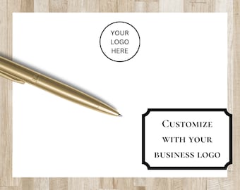 Custom Business Stationery | Custom Notecards with your Company Logo or Text of your choice | Business Stationary