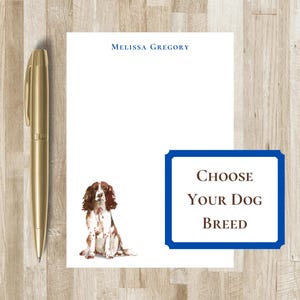 Personalisierter Hund Notizblock | Hundeliebhaber Geschenk | Mit Hund Ihrer Wahl & Name anpassen | Fertigen Sie mit mehreren Hunden besonders an
