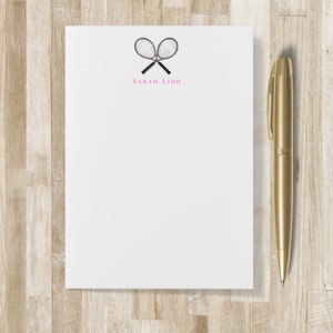 Personalized Tennis Racket Notepad | Tennis Racquet Stationery ...