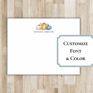 Fall Pumpkin Stationery Set | Fall Notecards | Autumn Stationary | Halloween Stationery | Teacher Gift | Teacher Stationery Set