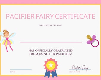 Pacifier Fairy Certificate (Digital Download)