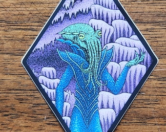 Mind Flayer Sticker ~~ D&D ~~ Hand drawn