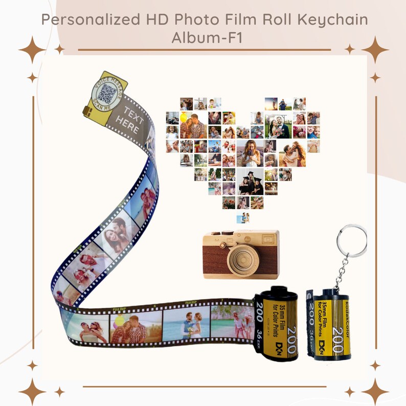 Film Roll Keychain,10-40 Photo,Personalized Film Roll Keychain,  Anniversary Gift for Her, Birthday Gift, Graduation Gift ,Christmas Gift