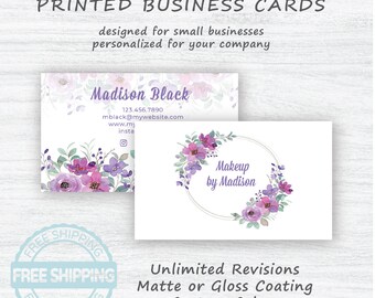 Bath & Body Printed Business Cards - Small Business Card Design - Double Sided - Premium 16pt -  Soap - Bath Fizz Bubble- Free Shipping