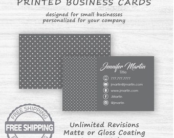 Personalized Printed Business Cards | Small Business Card Design | Double Sided | Premium 16pt | Free Shipping