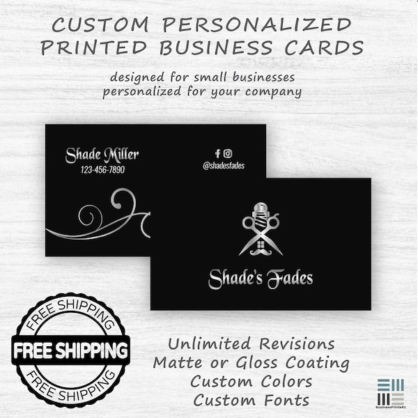 Barber Business Card Etsy