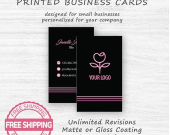 Personalized Hair Stylist Printed Business Cards | Small Business Card Design | Double Sided | Premium 16pt | Beauty | Free Shipping