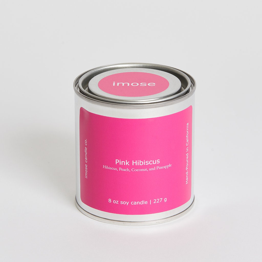 Handpoured Eco-Friendly Candles [Soy & Coconut Wax] Pink Hibiscus
