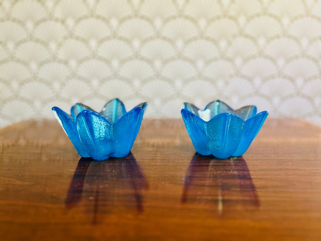 Fenton Glass Bowls Votive Candle Holders Set of 2 Etsy