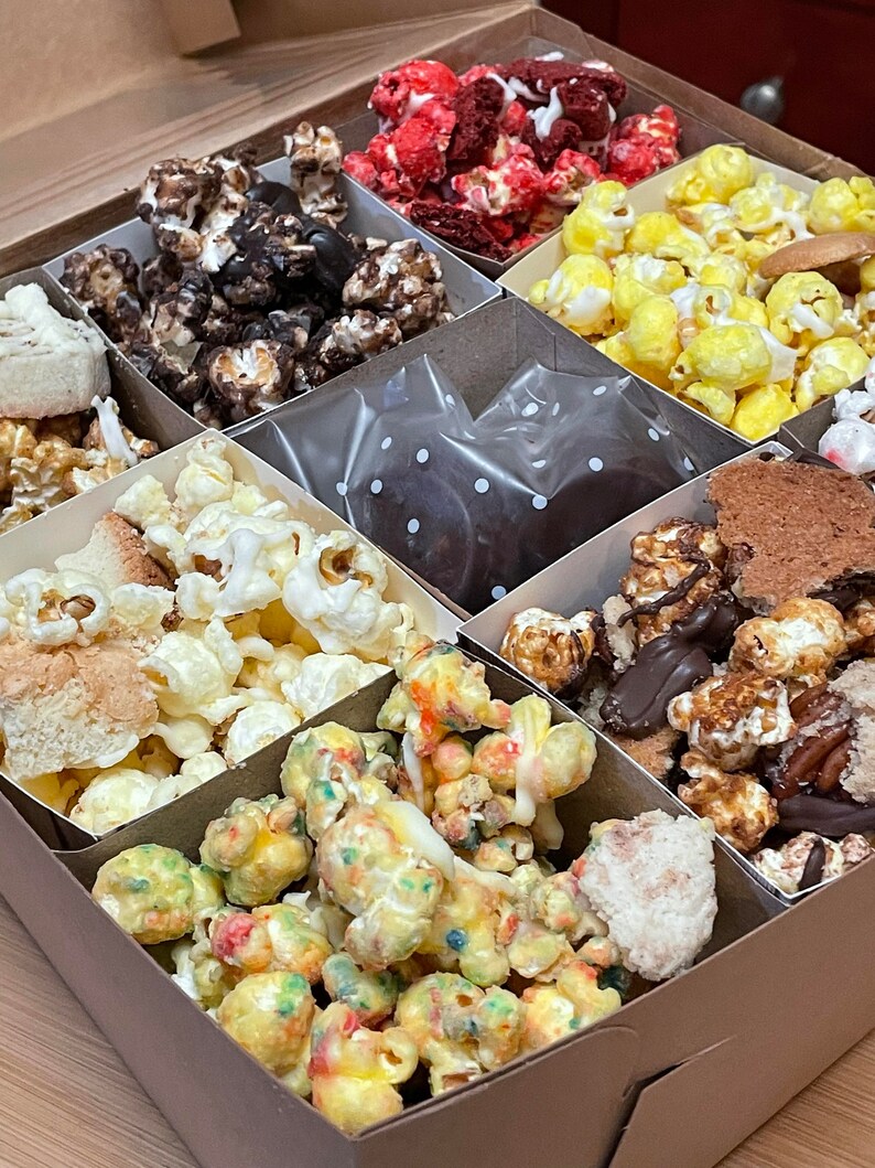 Gourmet Popcorn Sampler Box Etsy