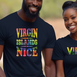 Virgin Islands Nice Cultural Madras Unisex Crew Neck T-Shirt