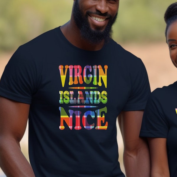 Virgin Islands Nice Cultural Madras Unisex Crew Neck T-Shirt