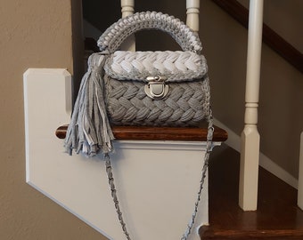 Bag For Gift  Mother's Day/Handmade Bag/Hand Woven Bag/Crochet Bag/Knitted Bag/Green Bag/Black Bag/Designer Bag/Luxury Bag/Shoulder Bag