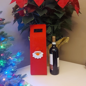 Wine Bag/ Gift For Christmas/ Santa Claus Themed Bag/Wine Bottle Décor