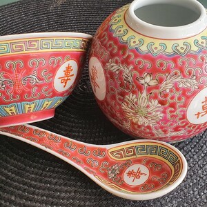 Chinese game bowl and vase
