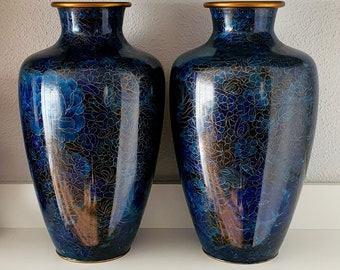 Chinese cloisonne vases