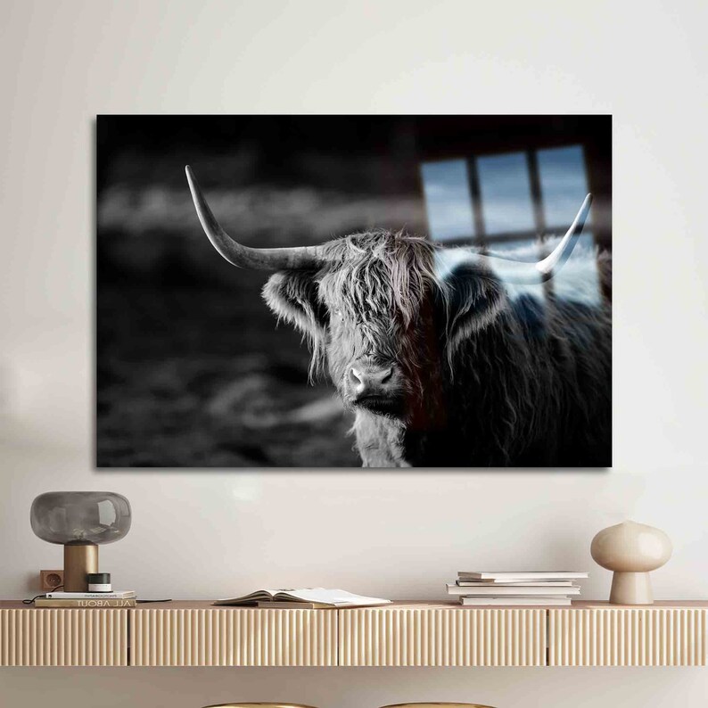 Glass Art, Mural Art, Tempered Glass, Ox Photo Print, Wildlife Glass, Scottish Highland Cattle Glass Art, Wild Animal Glass Art, - .br Glass Art, Mural Art, Tempered Glass, Ox Photo Print, Wildlife Glass, Scottish Highland Cattle Glass Art, Wild Animal Glass Art, - .br