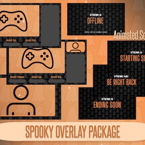 Animiertes Grusel-Overlay-Paket für Streaming