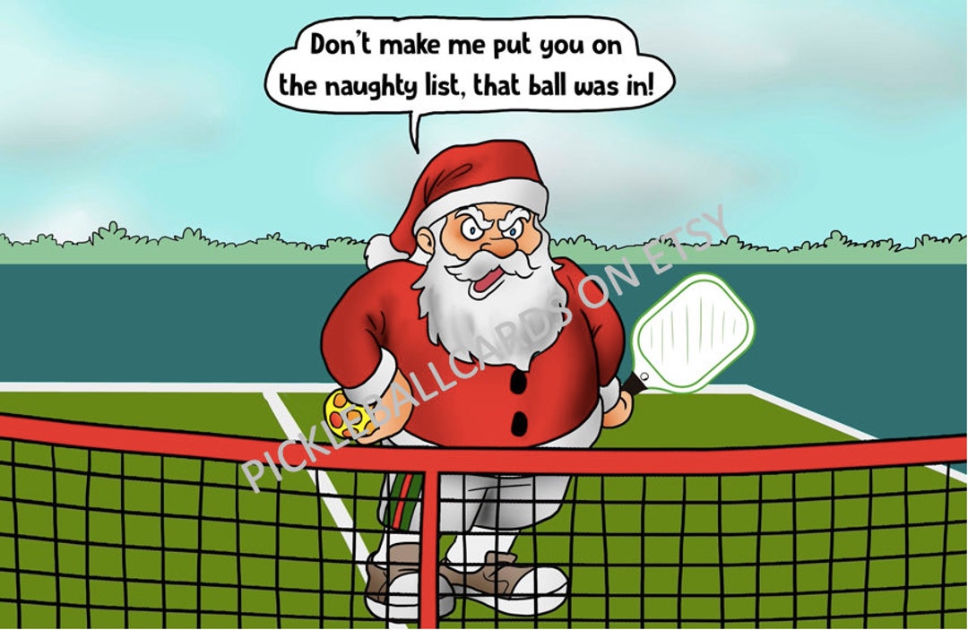 Fun Pickleball Santa Christmas Tree Ornament Handmade – Pickleball