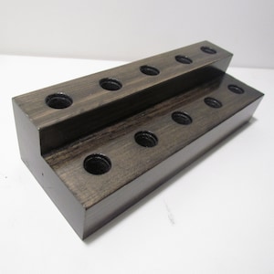 Soporte de exhibición de mármol con tapa de vástago de cuenco de dos niveles, junta de vidrio, 10 orificios, 10 mm, 14 mm o 18 mm
