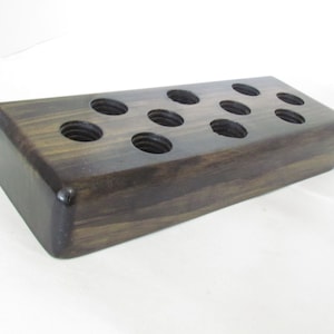 Soporte de exhibición para almacenamiento de mármol, con 10 orificios, 10 mm, 14 mm o 18 mm, con acabado en ébano.