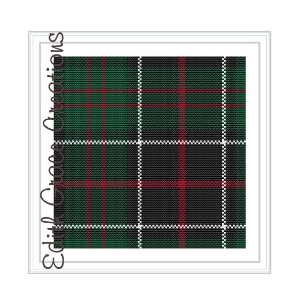 Sinclair Hunting Modern Tartan Cross Stitch Pattern, Home Decor, Scottish Heirloom, Scottish Tartan, Scotland, Scottish Plaid, Scottish Gift