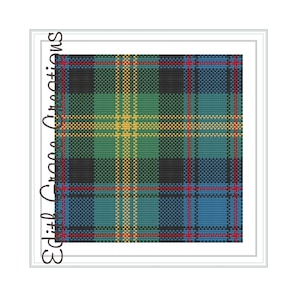 Watson Ancient Tartan Cross Stitch Pattern, Scottish Plaid, Home Decor, Scottish Embroidery, Scottish Heirloom, Scottish Gift, Sampler