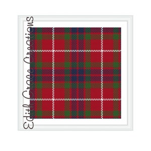 Fraser Modern Tartan Cross Stitch Patroon, Huis Decor, Schots Heirloom, Housewarming Gift, Tartan Borduren, Schotse Palid, Hoop Art