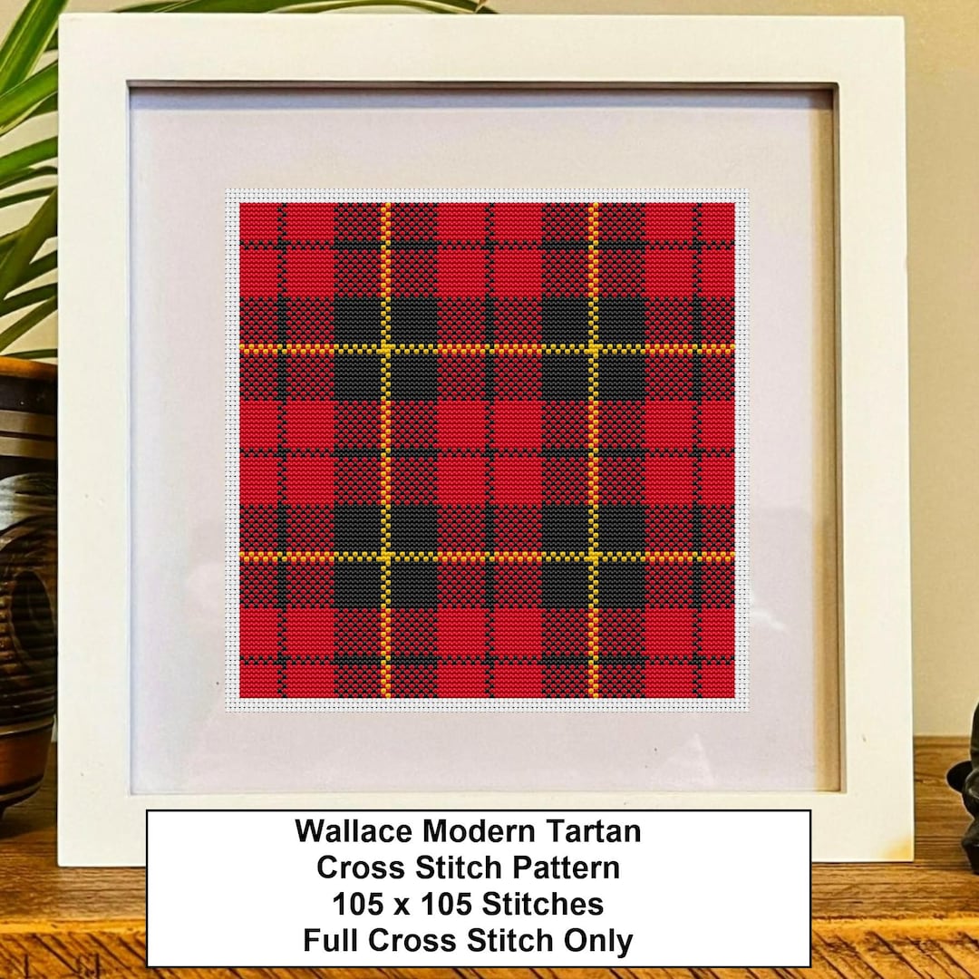 Wallace Modern Tartan Cross Stitch Pattern: Scottish Gifts (digital ...