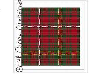 Hay Modern Tartan Cross Stitch Pattern, Scottish Tartan, Home Decor, Scotland, Scottish Heirloom, Embroidery Design, Hoop art Embroidery