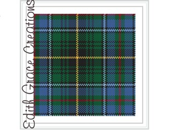 MacInnes Hunting Ancient Tartan Cross Stitch Pattern, Home Decor, Scottish Embroidery, Embroidery Design, Hoop Art Tartan, Scotland Gift