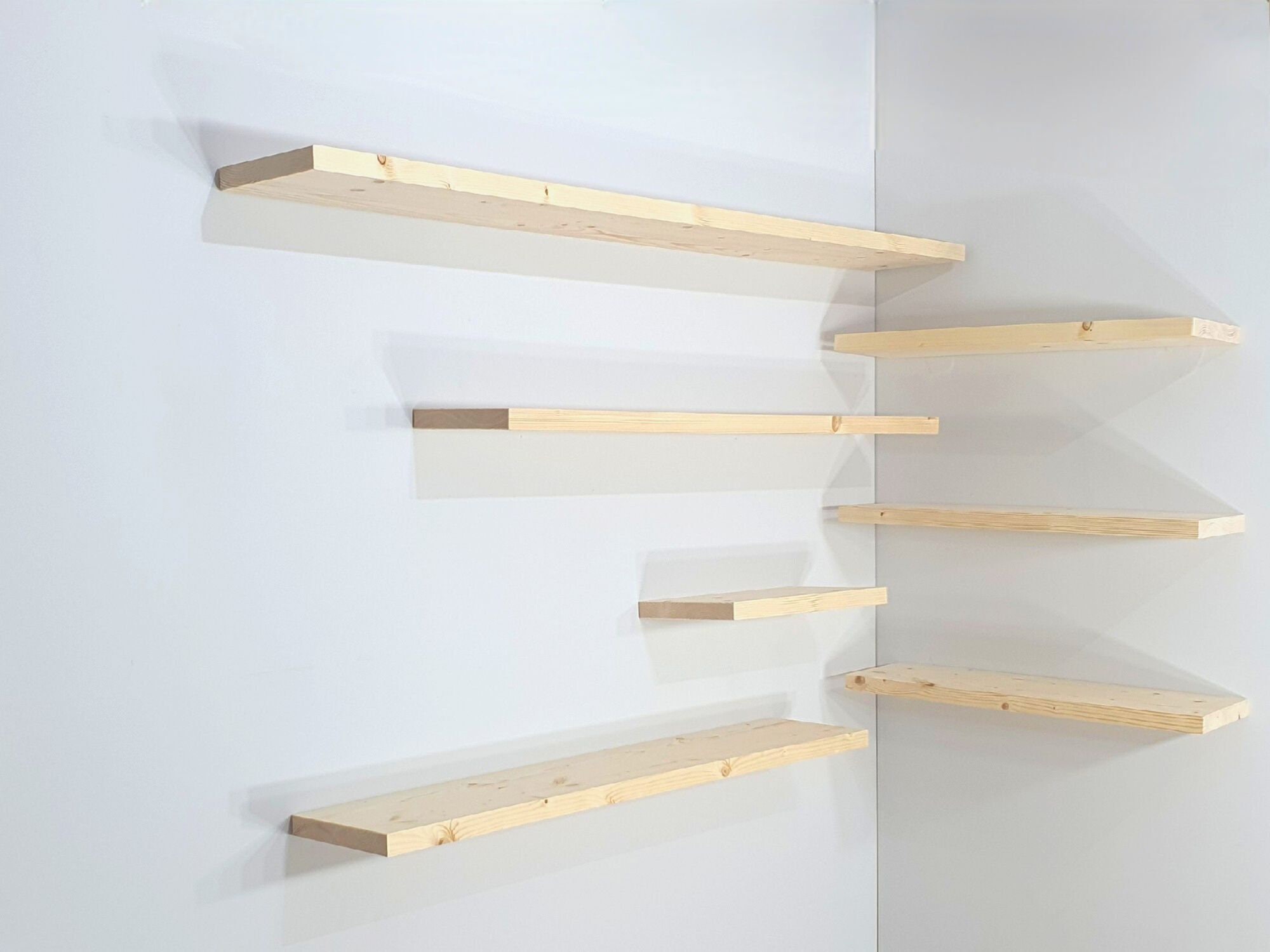 Floating Wooden Wall Shelf 7 Deep for Your Home Etsy UK