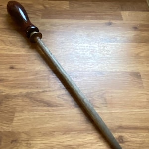 Vintage Large Knife Sharpener Mahogany Handle Possibly Victorian